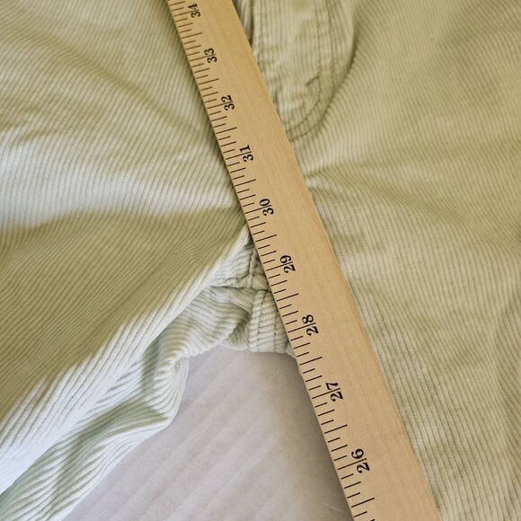 Levi's 94 Baggy Jeans Womens 29 Mint Green Corduroy Loose Fit Straight Leg Y2K - Picture 11 of 11